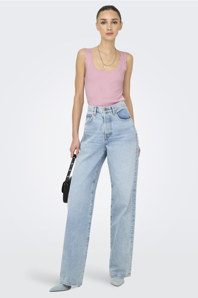 JDYNANNA S/L SCALLOP EDGE TOP KNT N 15290585 FAIRY TALE